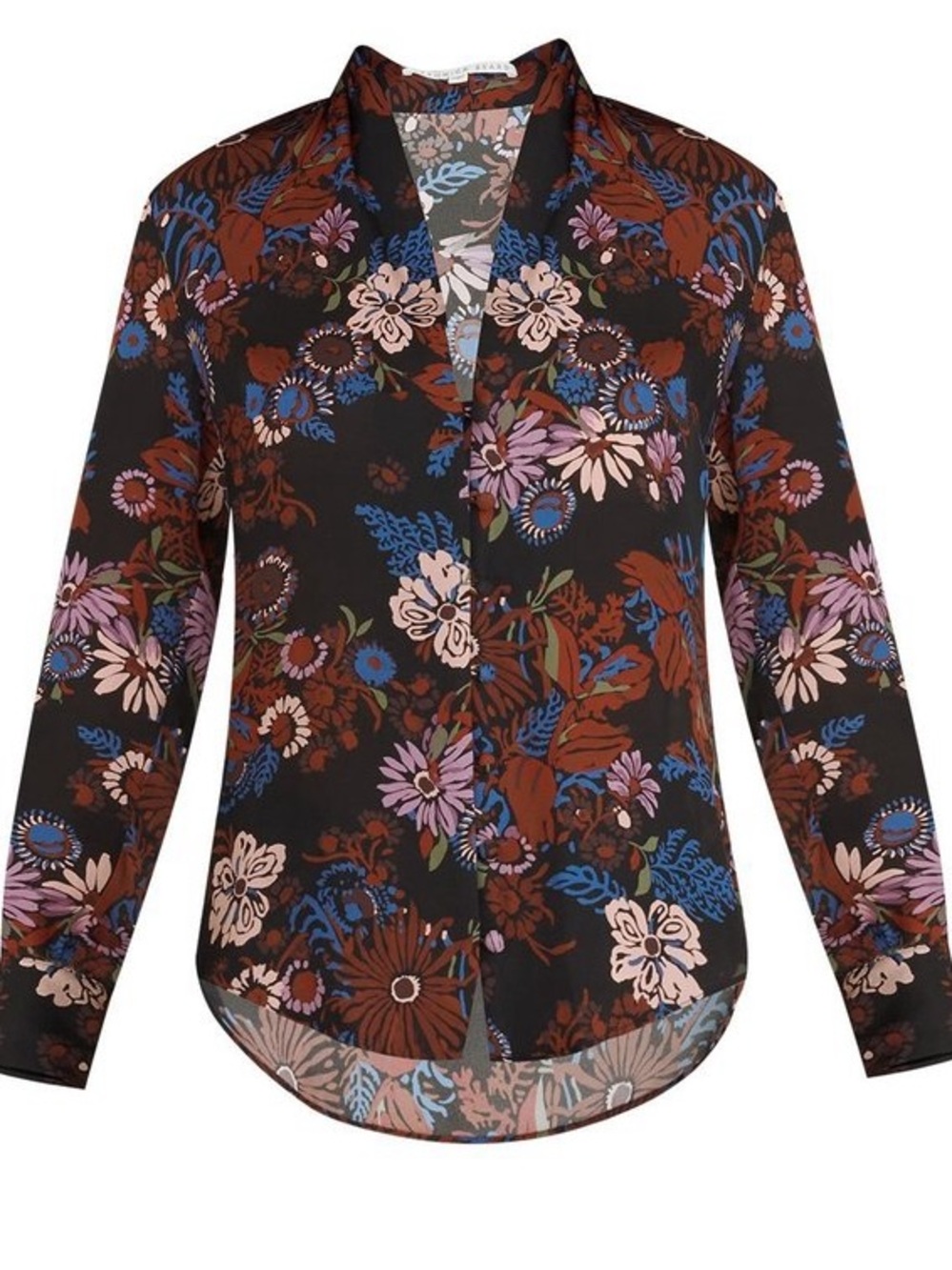 Veronica Beard Angelica Blouse Black Multi - Picture 4 of 6